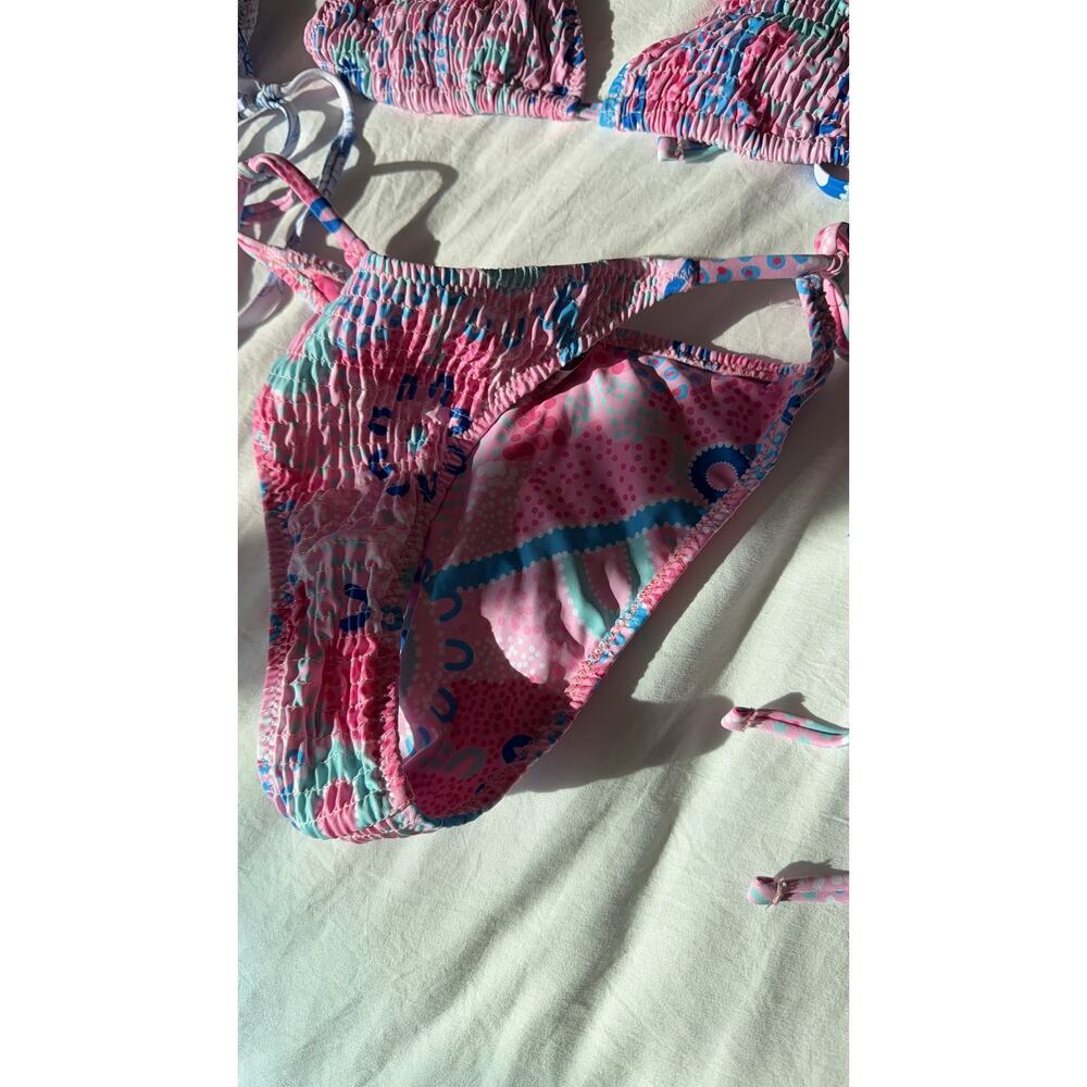 Set of 2 New Bikini Set Two-Piece Swimwear Floral Abstract Size M Women - Picture 4 of 6